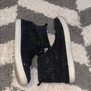 PS NYC Kids Sparkly Black Hightop Shoes